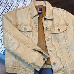 Vintage Gap Camel Leather Jacket (Medium)